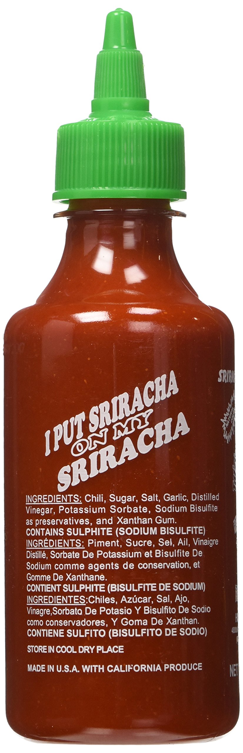 Huy Fong Sriracha Hot Chili Sauce - 9oz Bottle (Pack of 6) | Spicy Asian Chili Garlic Sauce for Cooking, Pho, Ramen, Burgers & More