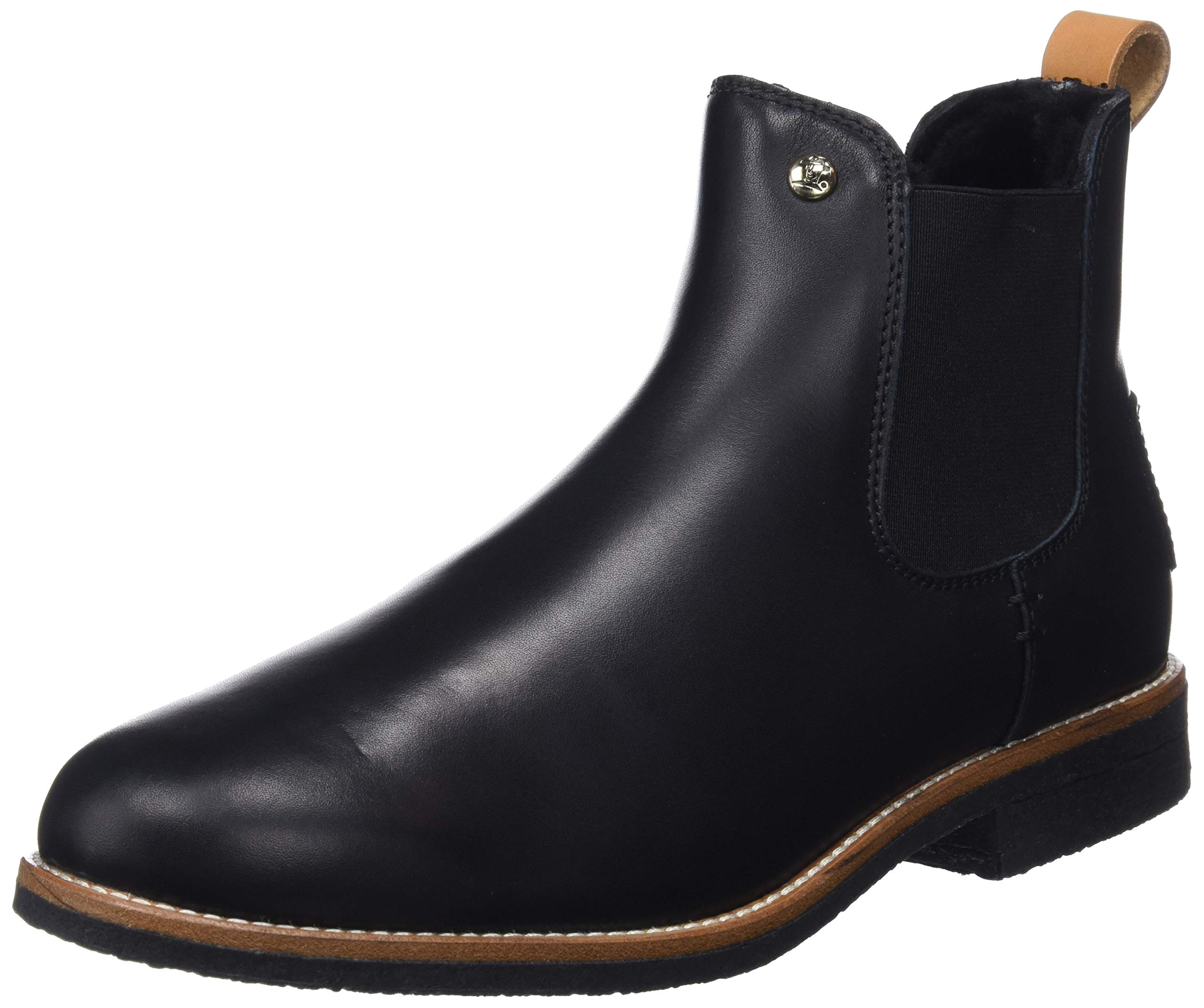 Panama Jack Giordana Women's Ankle Boots - Black Leather Comfortable Booties for Casual Wear, Walking & Outdoor Activities