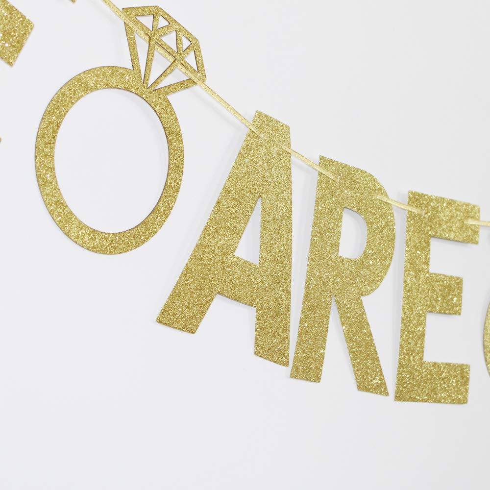 Funny Engaged Banner - Wedding & Bridal Shower Decorations, Bachelorette Party Photo Props - Perfect for Engagement Parties, Bridal Showers & Wedding Decor