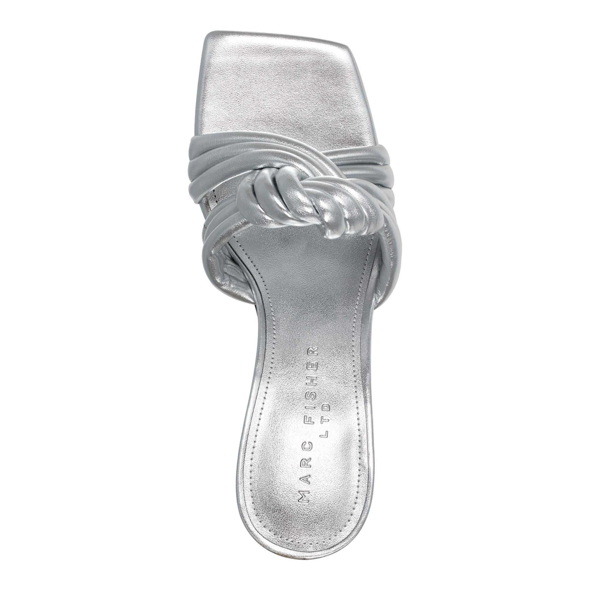 Marc Fisher Ltd Women's Dru Silver Metallic Leather Ballet Flats - Comfortable & Stylish Shoes for Work, Casual Outings & Date Nights