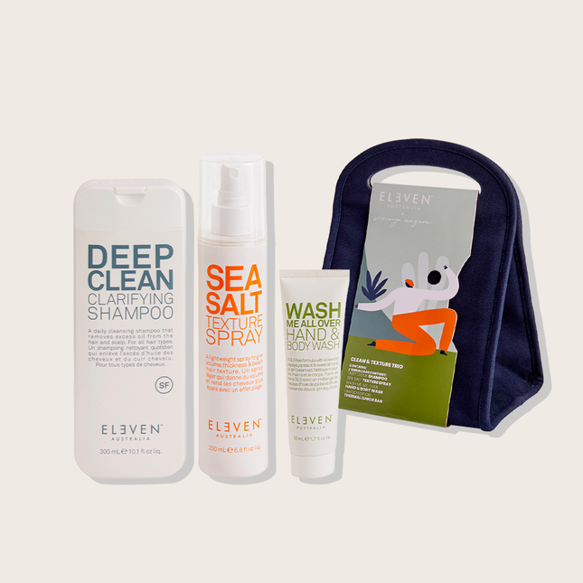 Clean & Texture Trio Set - Exfoliating Facial Scrub, Pore Cleanser & Skin Brightener for Glowing Skin | Perfect for Daily Skincare Routine & Spa Night Self-Care