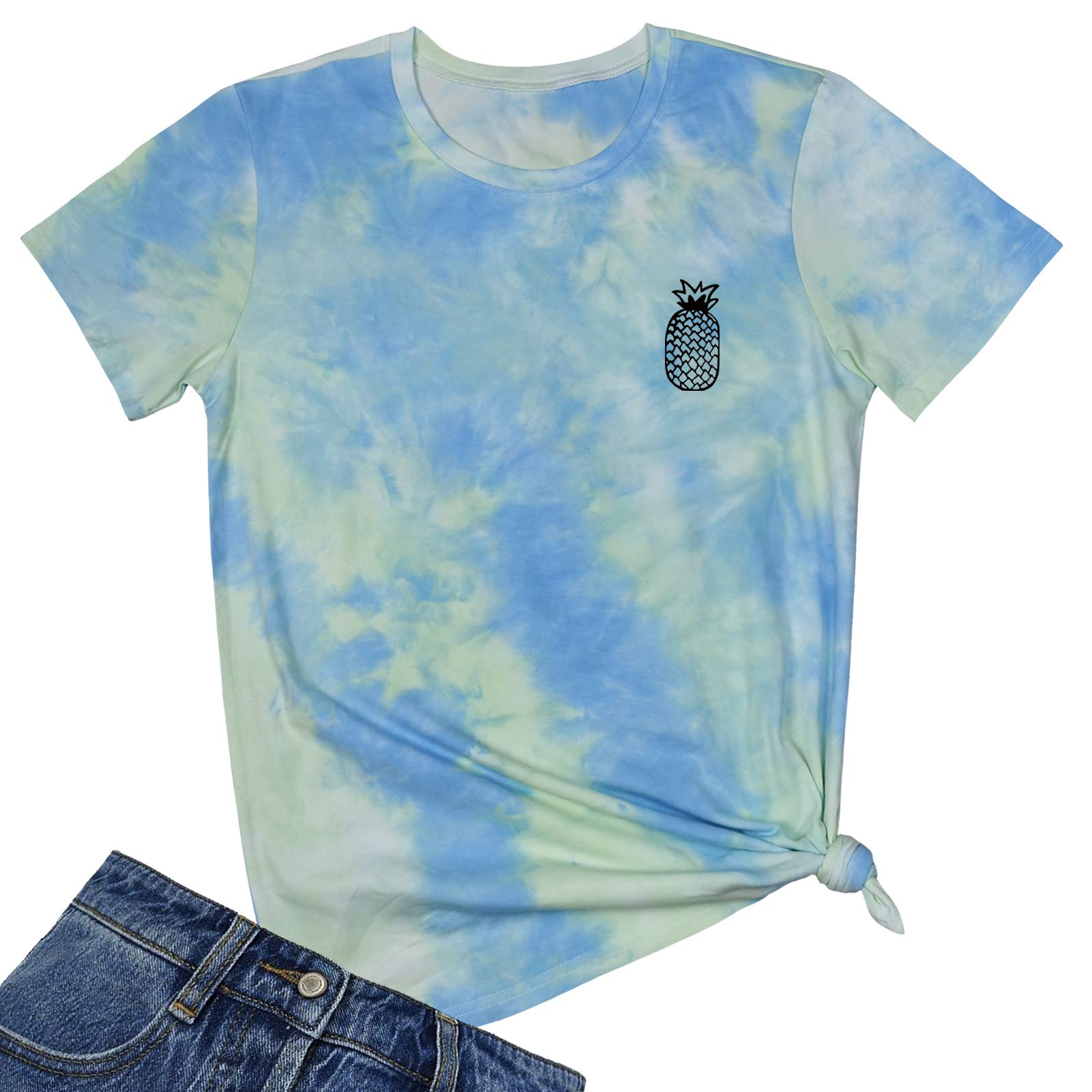 YITAN Women's Cute Graphic T-Shirts for Summer - Casual Funny Tops for Teens