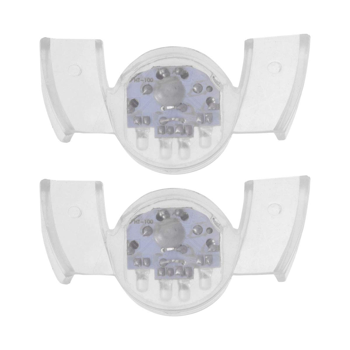 2pcs LED Light Up Fake Teeth - Halloween Glow in the Dark Teeth Toy for Costume Party, Cosplay & Nighttime Events - Fun Scary Accessory for Adults & Kids