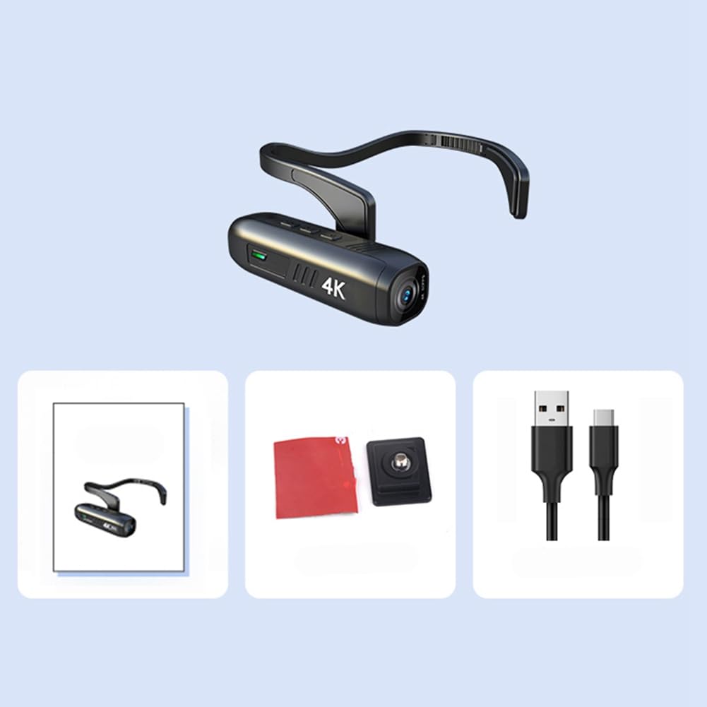 Youdefa Wearable 4K 30FPS WiFi Action Camera with Wide Angle Lens, APP Control & Long Battery Life - Perfect for Vlogging, Sports Recording, Live Streaming and Outdoor Adventures