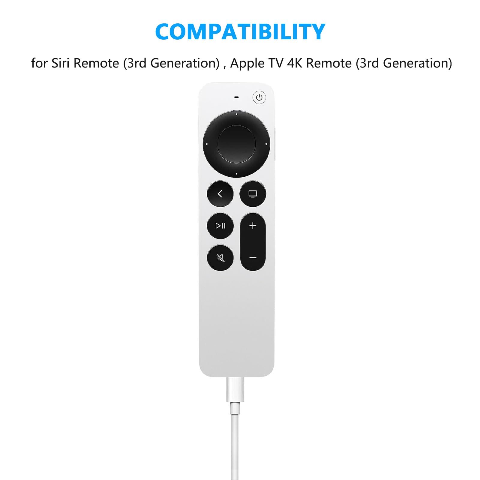 Fast Charging Wall Charger for AirPods 4, AirPods Max 2, AirPods Pro 2 (2024) & iPhone 16/15 - USB-A to USB-C Cable with Apple TV Remote 3rd/4K Charging - Perfect for Home, Office & Car Charging