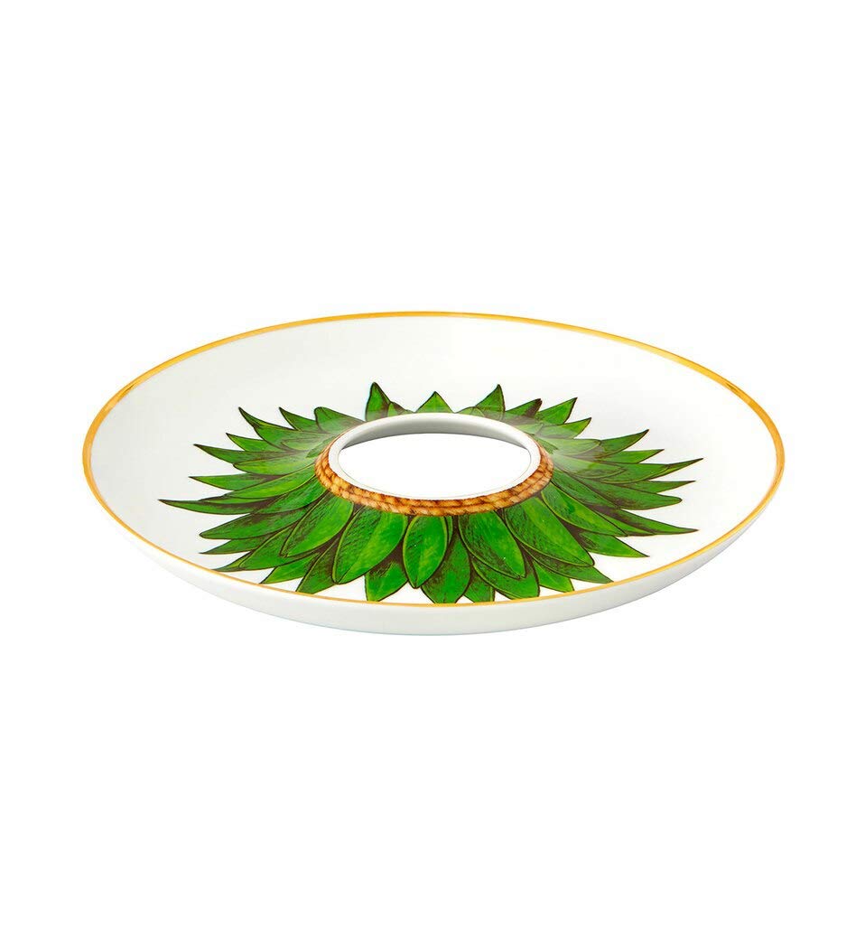 Vista Alegre Amazonia Olive Dish - Elegant Serving for Dining & Parties