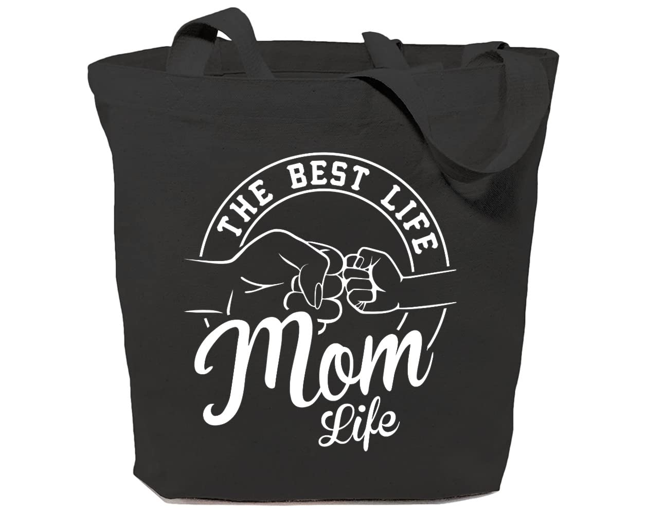 GXVUIS Funny Mom Life Canvas Tote Bag - Reusable Grocery Shopping Bag for Women, Durable Work & Travel Shoulder Bag - Perfect Gift for Moms, Best Life Slogan - Ideal for Work Commute, Grocery Trips & Beach Outings