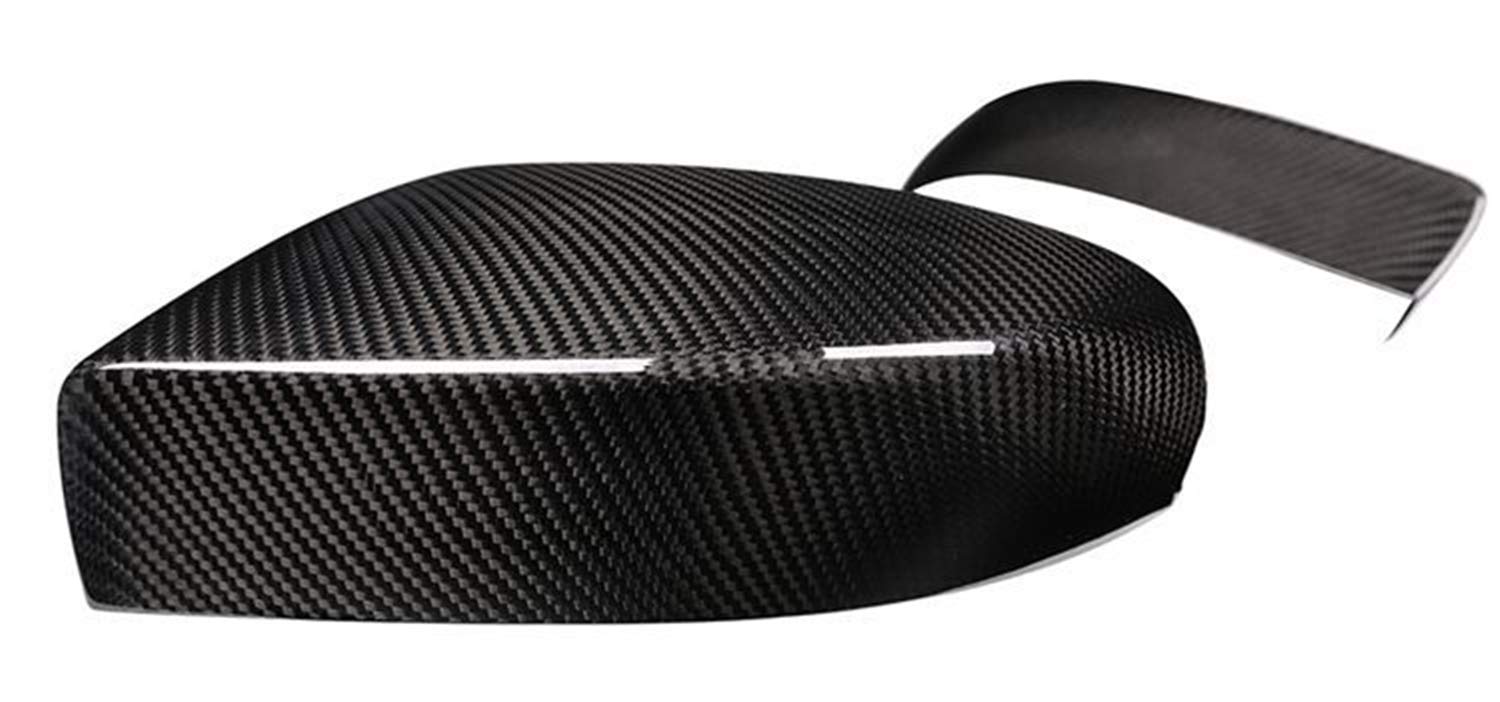 Carbon Fiber Side Mirror Cover for Maserati Ghibli 2017-2020 - Black Real Carbon Fiber Replacement Mirror Trim - Exterior Auto Accessories for Luxury Car Protection & Style Upgrade