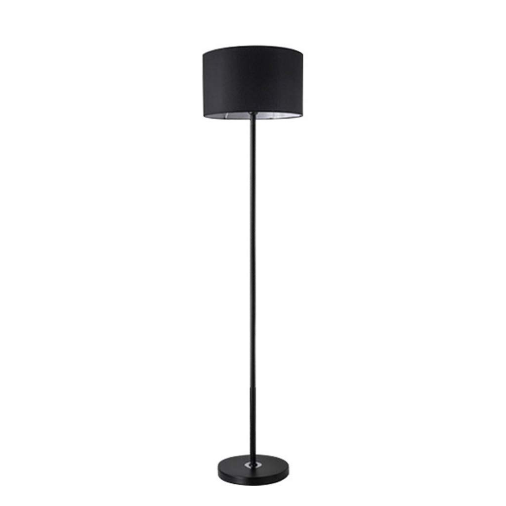 Modern Metal Floor Lamp with Brushed Nickel Drum Shade - Creative Simple Design Standing Lamp for Bedroom, Living Room & Office - Perfect for Reading, Working and Ambient Lighting