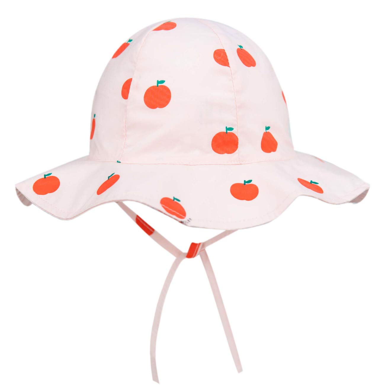 ERISO Baby Girl Sun Hat with Bow - UPF 50+ UV Protection Bucket Hat for Infants & Toddlers - Summer Beach, Outdoor Play & Travel Accessory