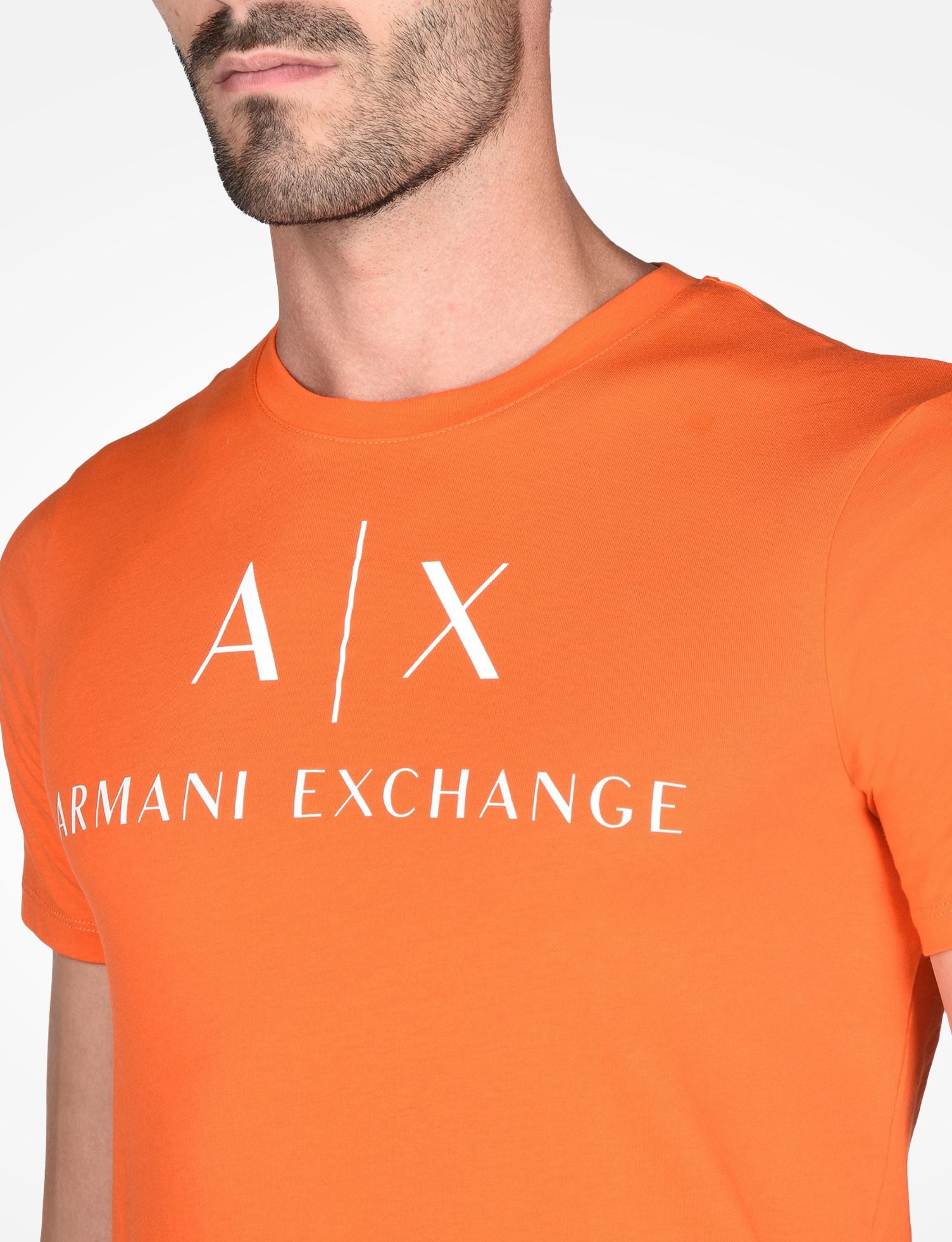 Armani Exchange Orange T-Shirt for Men | Casual Short Sleeve Cotton Tee | Perfect for Streetwear, Summer Outfits & Everyday Wear