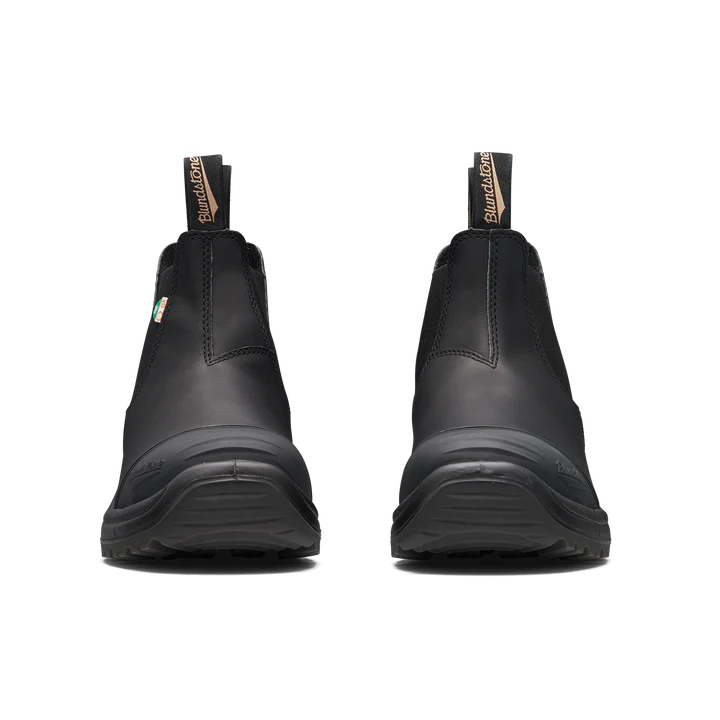 Blundstone 168 Work & Safety Boots with Rubber Toe Cap - Black - Durable Steel Toe Work Boots for Construction, Warehouse & Outdoor Jobs