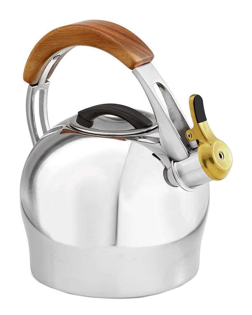 Vintage Nambe Boon Tea Kettle - Stainless Steel & Aluminum Alloy Stovetop Teapot for Tea Lovers | Perfect for Home Kitchen, Afternoon Tea Party & Gift Giving