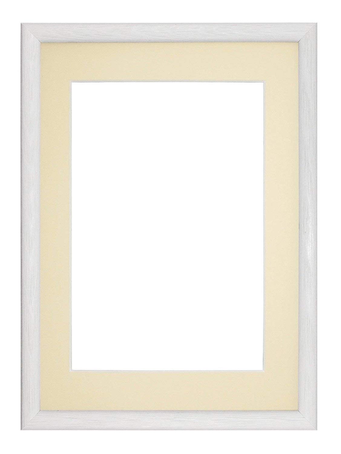 6x4 White Memory Box Wood Photo Frame with Ivory Bespoke Matt & Real Glass - Perfect for 4x3 Pictures, Wall Decor, Home Office, and Gift Giving