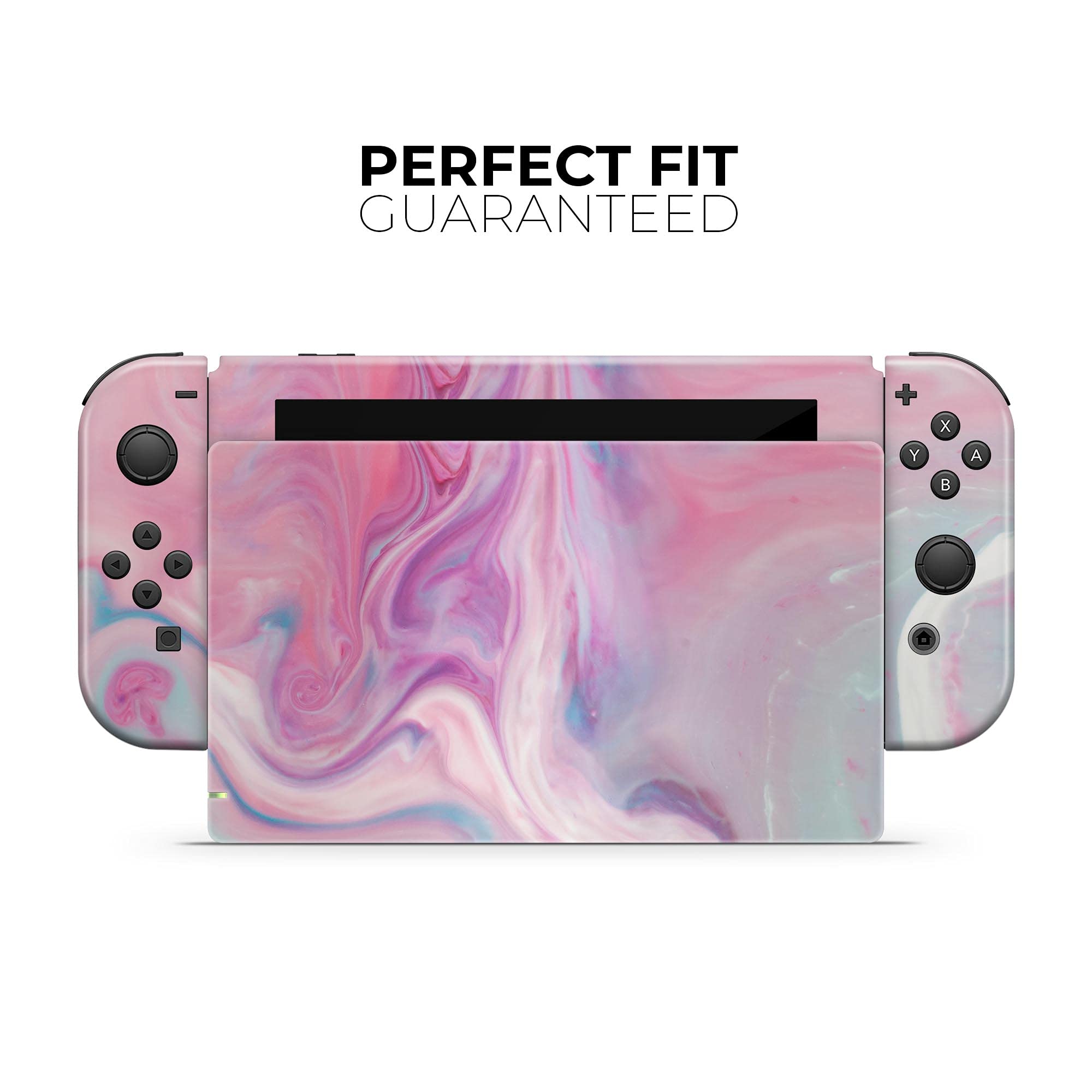 Nintendo Switch Dock Skin Decal - Scratch-Resistant Removable Vinyl Wrap Cover - Marble Color Paradise V2 - Perfect for Gaming Setup & Console Protection