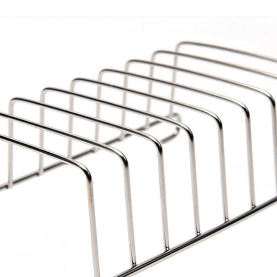 Stainless Steel Bread Rack - 8 Slice Toast Holder & Loaf Stand - Durable Kitchen Serving Accessory for Breakfast, Dining, and Buffet Display