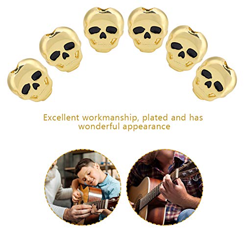 6-Piece Plastic Tuning Peg Caps - Replacement Tuning Key Button Heads for Acoustic, Electric & Folk Guitars - Perfect for Guitar Maintenance & String Replacement