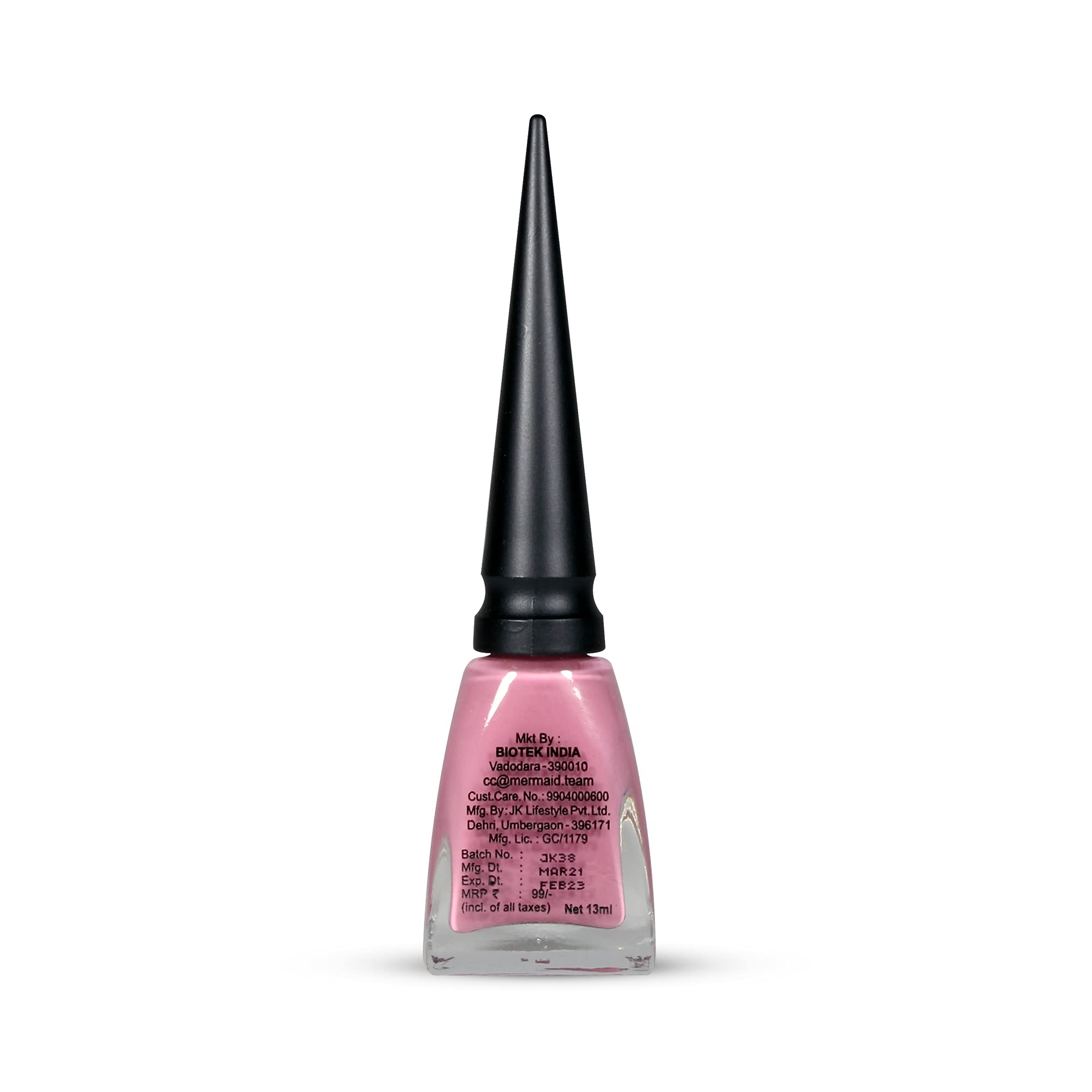 Vibrant Glossy Mermaid Cayenne Nail Polish - Long Lasting & Precise Brush (Pink) - Perfect for Manicures, Pedicures & Nail Art Designs