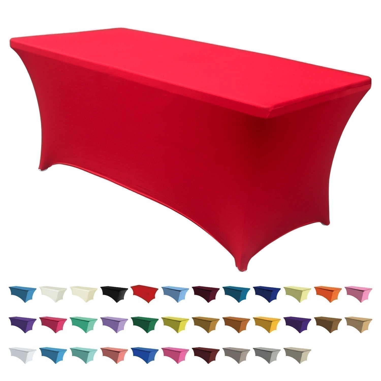 ABCCANOPY Premium Spandex Tablecloths - Stretchable Rectangular Table Cover with Full Encirclement for Dining Room, Party & Event Decor
