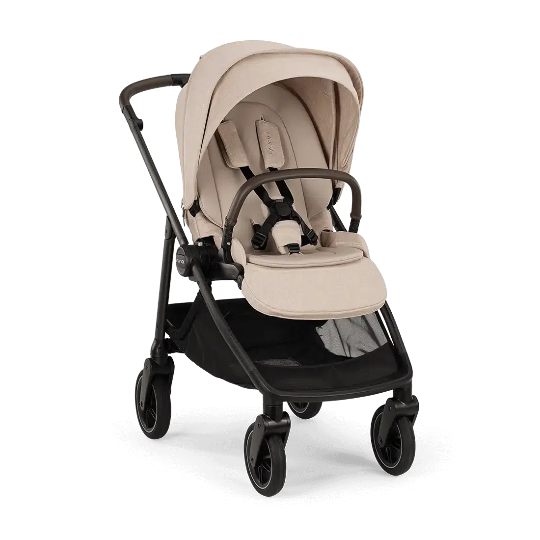 Nuna Swiv Stroller - Lightweight Compact Baby Stroller with 360° Swivel Wheels | Perfect for Travel, Shopping & Daily Walks (Biscotti Color)