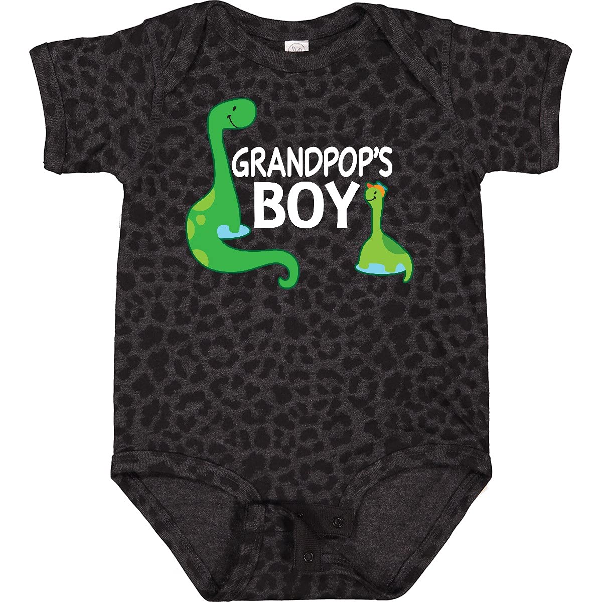 Inktastic Grandpop's Boy Grandson Dinosaur Baby Bodysuit - Cute Dino Print Onesie for Newborn Boys & Toddlers - Perfect Gift for Grandfather's Little Prince, Playtime & Family Photos