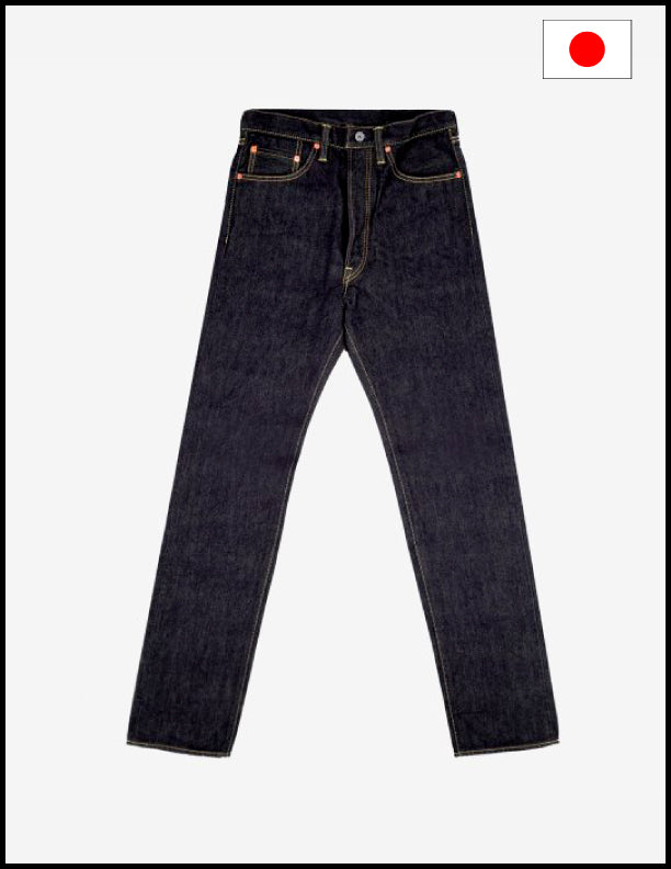 Iron Heart 1955 21oz Selvedge Denim Straight Cut Jeans for Men - Premium Raw Indigo Denim Pants - Vintage Workwear & Casual Style for Everyday Wear