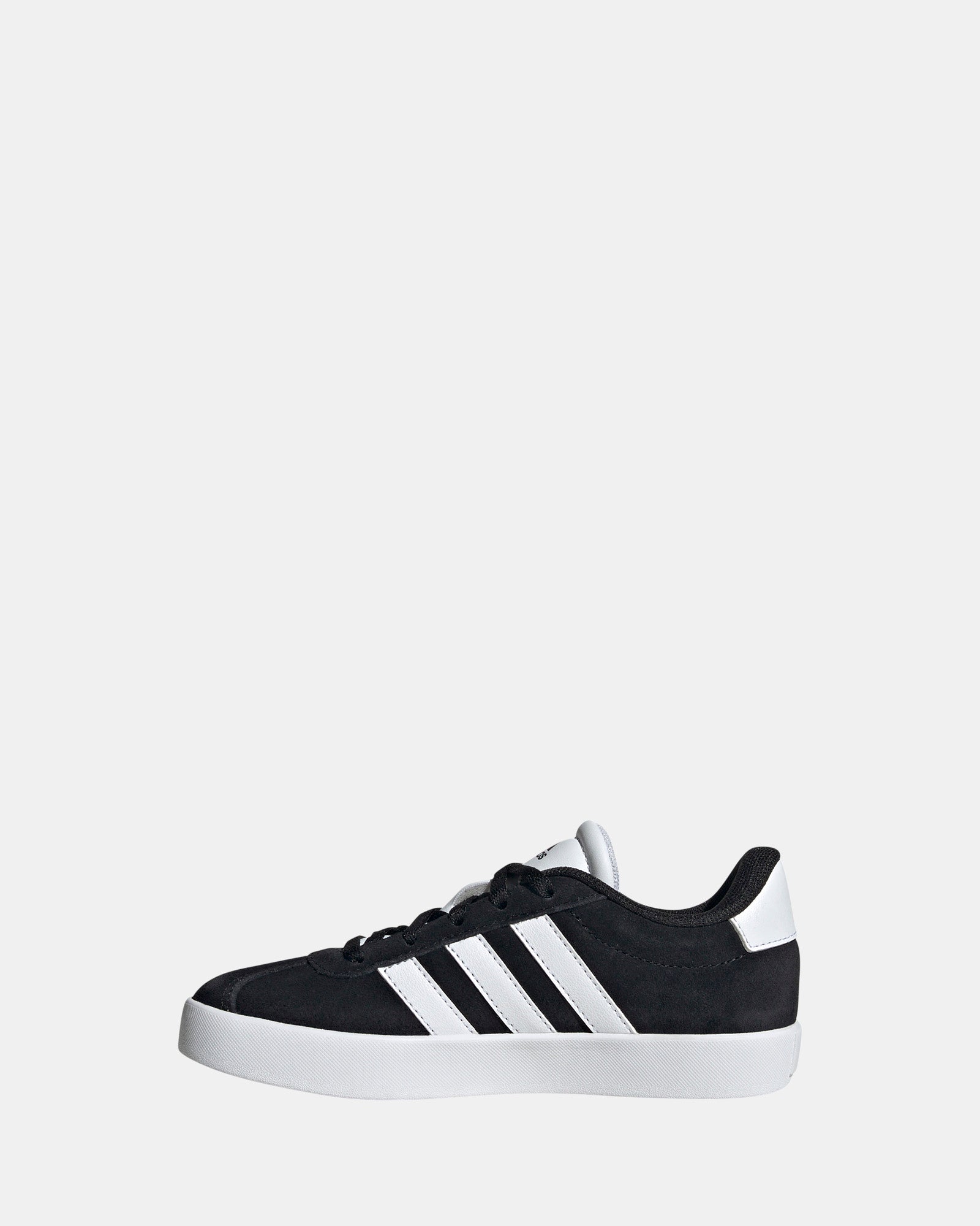 VL Court 3.0 Grade School Basketball Shoes - Black/White - Perfect for Indoor Courts & School Sports