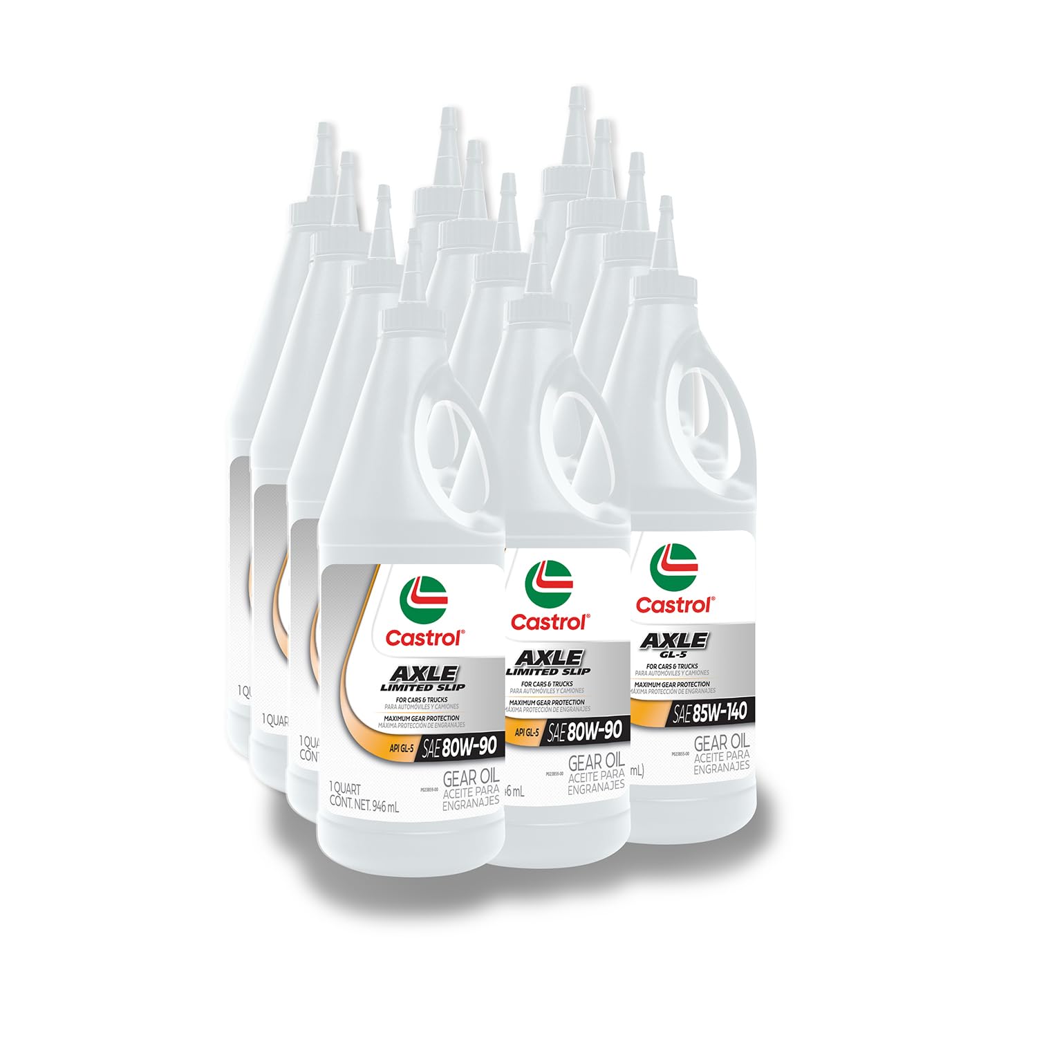 Castrol Axle Limited Slip 80W-90 Gear Oil - 1 Quart (Pack of 12) | High-Performance Gear Lubricant for Trucks, SUVs & Off-Road Vehicles | Smooth Shifting & Enhanced Protection