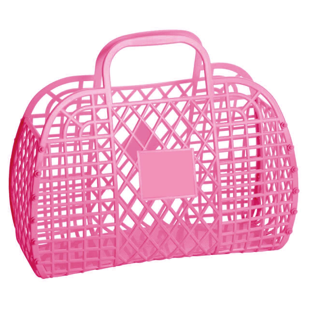 80's Retro Style Jelly Purse - Vintage Jelly Beach Bag for Summer, Kids Plastic Storage Bag, Halloween Gift Basket, Wedding Flower Girl Accessories, Bachelorette Party Favors (Pink) - Perfect for Beach Trips, Pool Parties & Summer Festivals