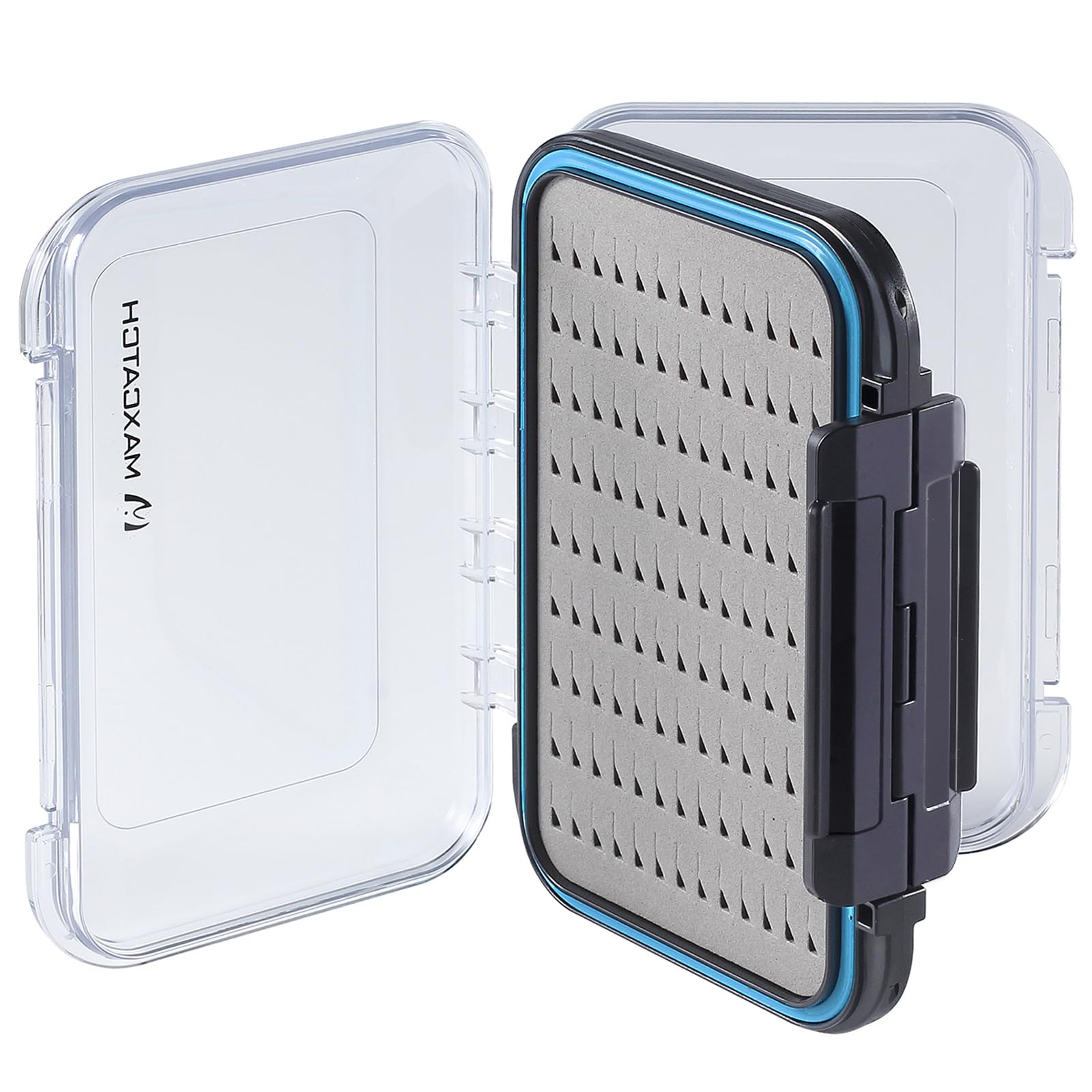 Maxcatch Two-Sided Waterproof Fly Box - Durable Easy Grip Foam Jig Storage for Fly Fishing - Multiple Sizes (Small/Medium/Large) - Perfect for Trout, Bass, Salmon Fishing Trips & Outdoor Adventures