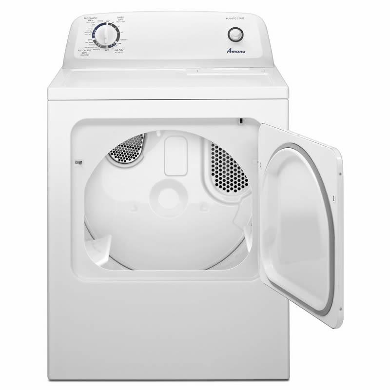 Amana NGD4655EW 6.5 Cubic Feet Gas Dryer - Large Capacity, Energy Efficient Clothes Dryer for Home Laundry Room | Perfect for Families, Apartments & Laundromats