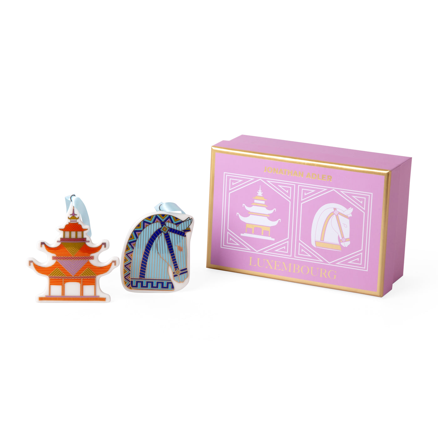 Luxembourg Themed Home Decor Ornament Set - Perfect for Christmas Tree, Gift Giving & European Travel Enthusiasts