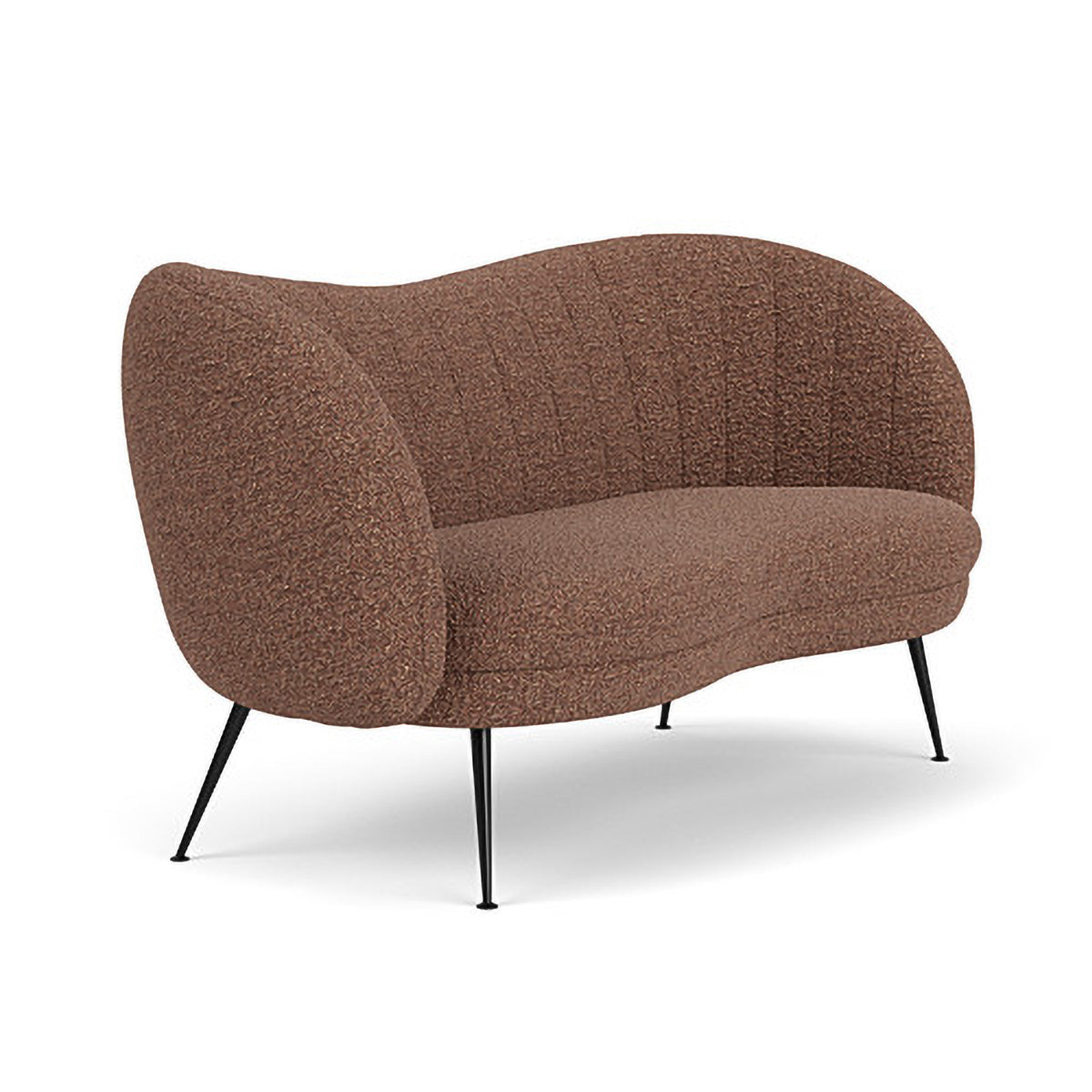 Flora Boucle 2-Seater Sofa - Modern Upholstered Loveseat for Living Room, Bedroom & Small Spaces | Soft Chenille Fabric Couch with Solid Wood Frame