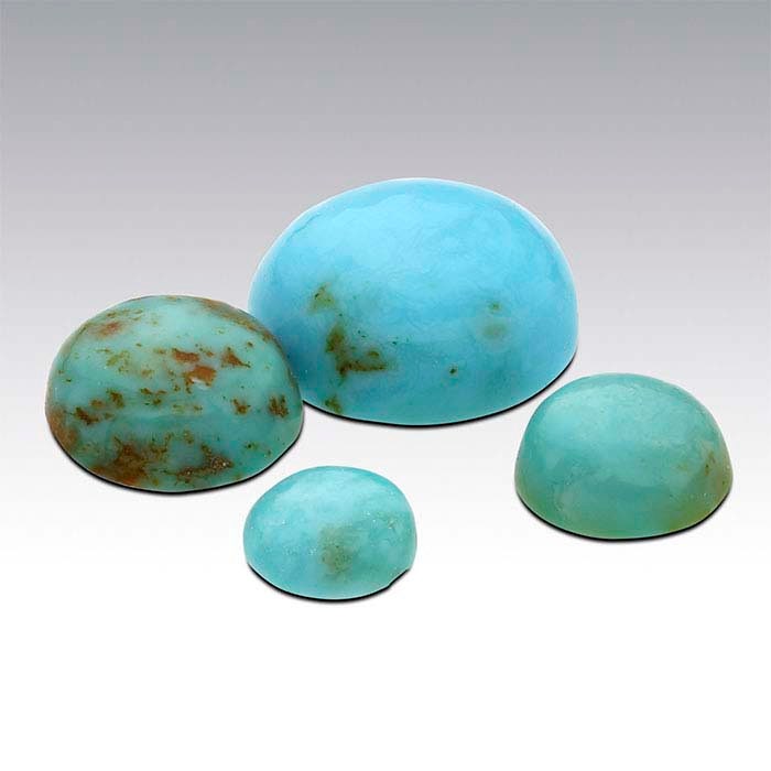 Natural Arkansas Mona Lisa Turquoise Cabochon 4mm-8mm Round - Genuine USA Mined & Cut Gemstone for Jewelry Making, Wire Wrapping, and DIY Crafts