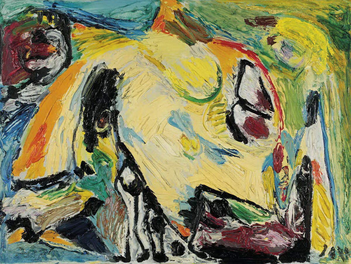 Berkin Arts Asger Jorn Giclee Print - Famous Painting Fine Art Poster Reproduction - Wall Decor for Living Room, Bedroom & Office (Hungry Bird) #XZZ