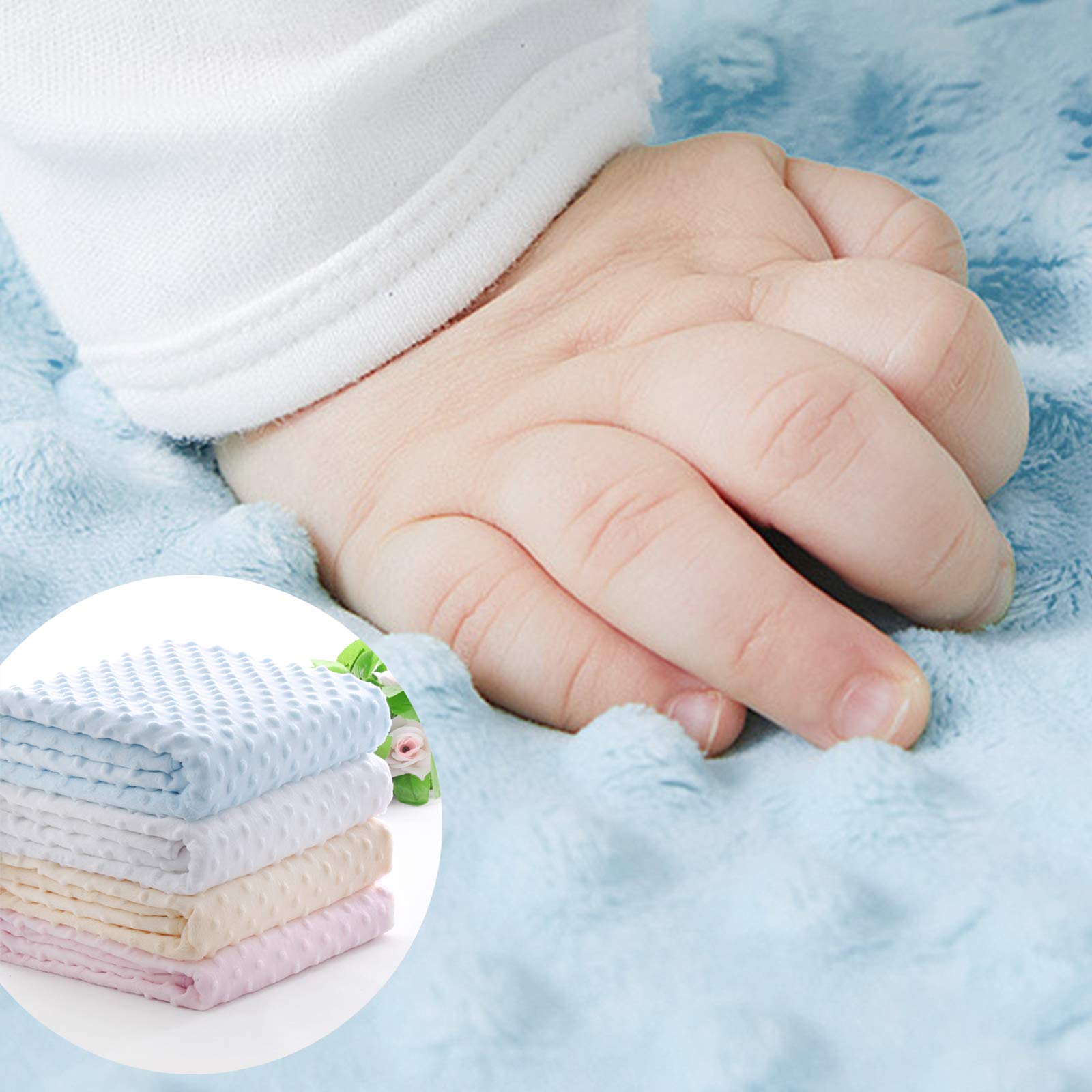 Personalized Baby Blanket with Name - Custom Embroidered Newborn Receiving Blanket for Girls & Boys - Ultra Soft Double Layer Plush Minky Dot Blanket 30x40 Inches - Perfect Christening Gift, Nursery Essential & Baby Shower Present