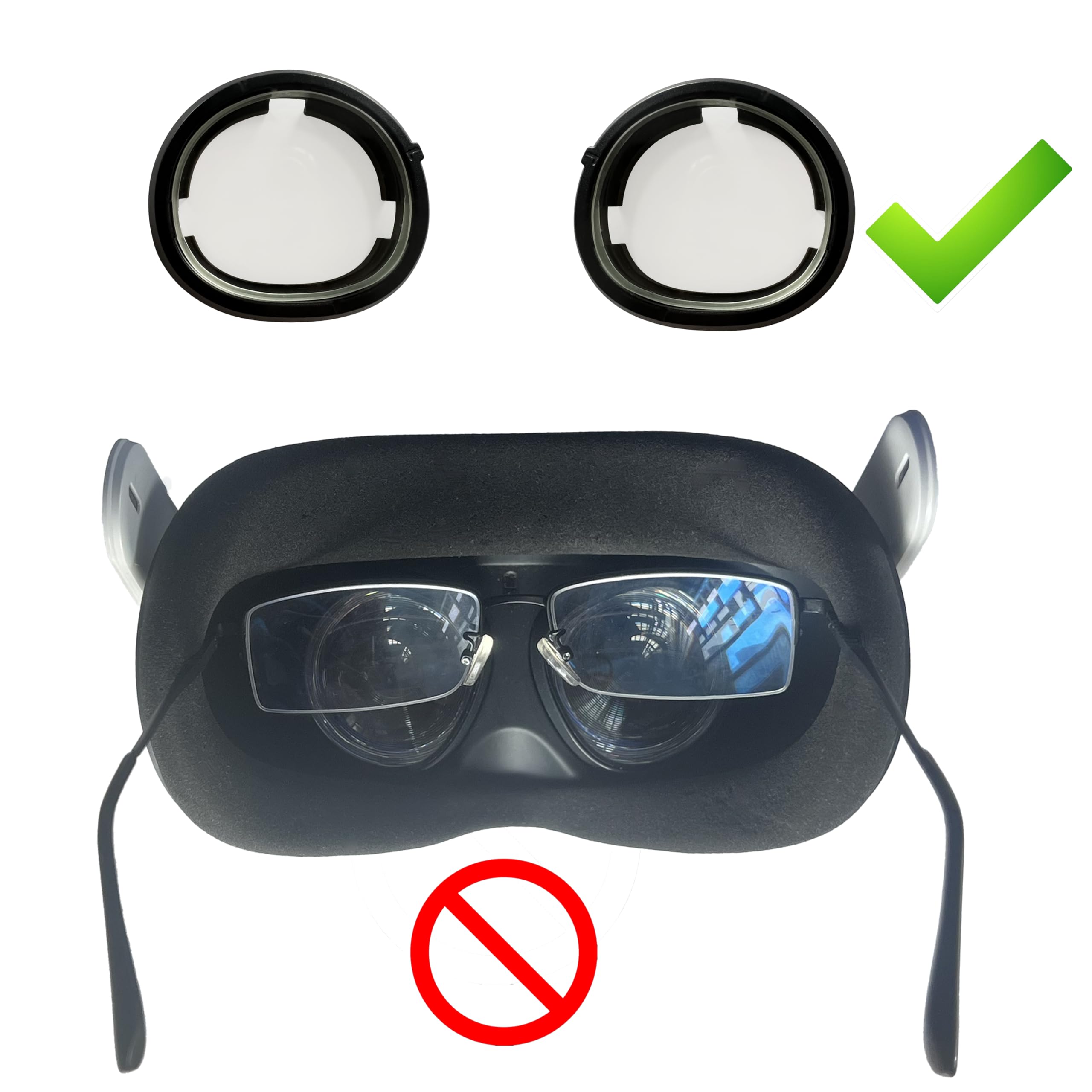 IOOIOO Single Lens for Left or Right Eye - Compatible with Meta Quest 3 & Oculus VR Headset (Nearsighted SPH:-6) - Perfect for VR Gaming, Watching Movies & Virtual Reality Experiences