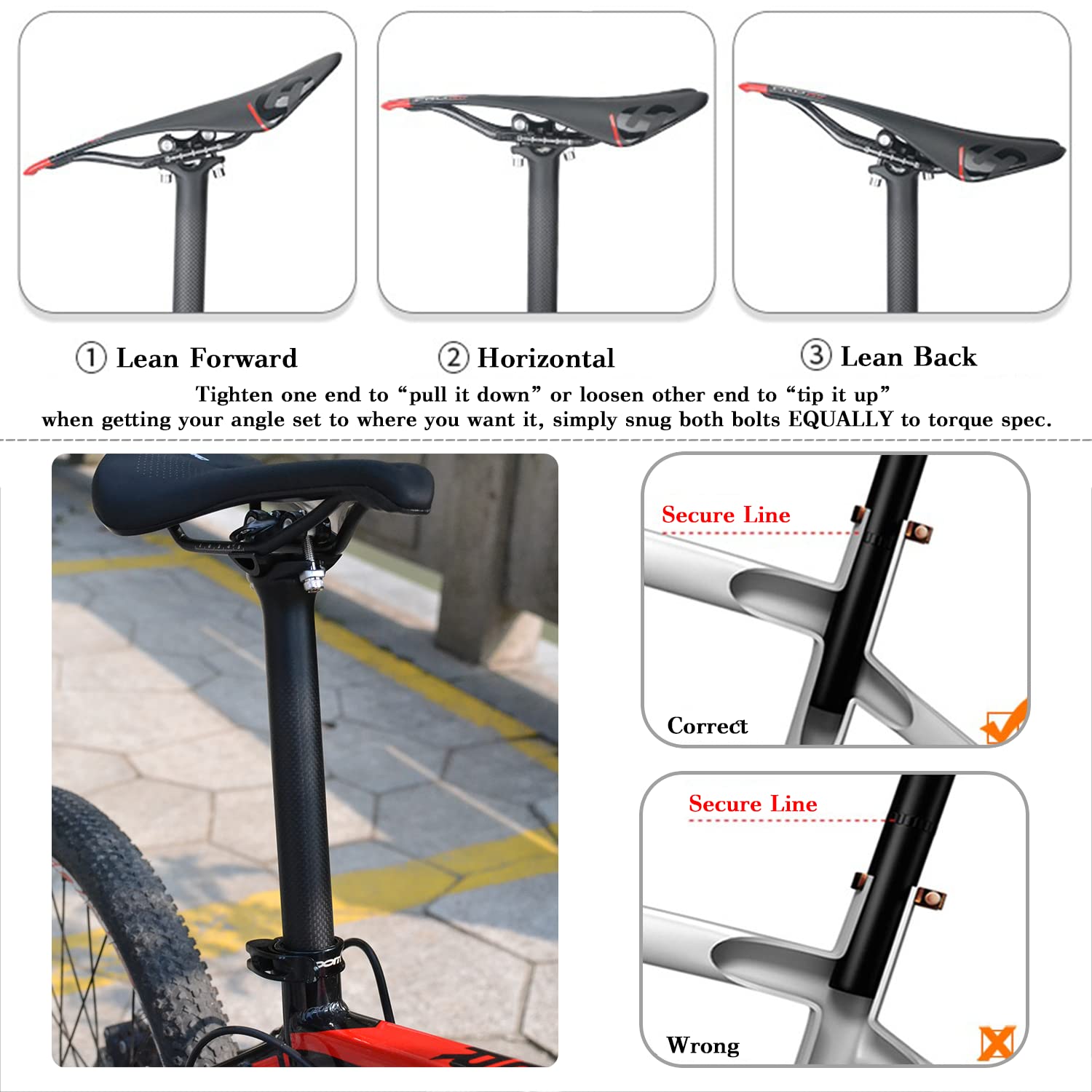Ultralight Carbon Fiber Bike Seatpost 27.2/31.6mm - High Performance Bicycle Seat Tube for Mountain, Road, MTB & BMX Bikes - Perfect for Racing, Commuting & Off-Road Cycling