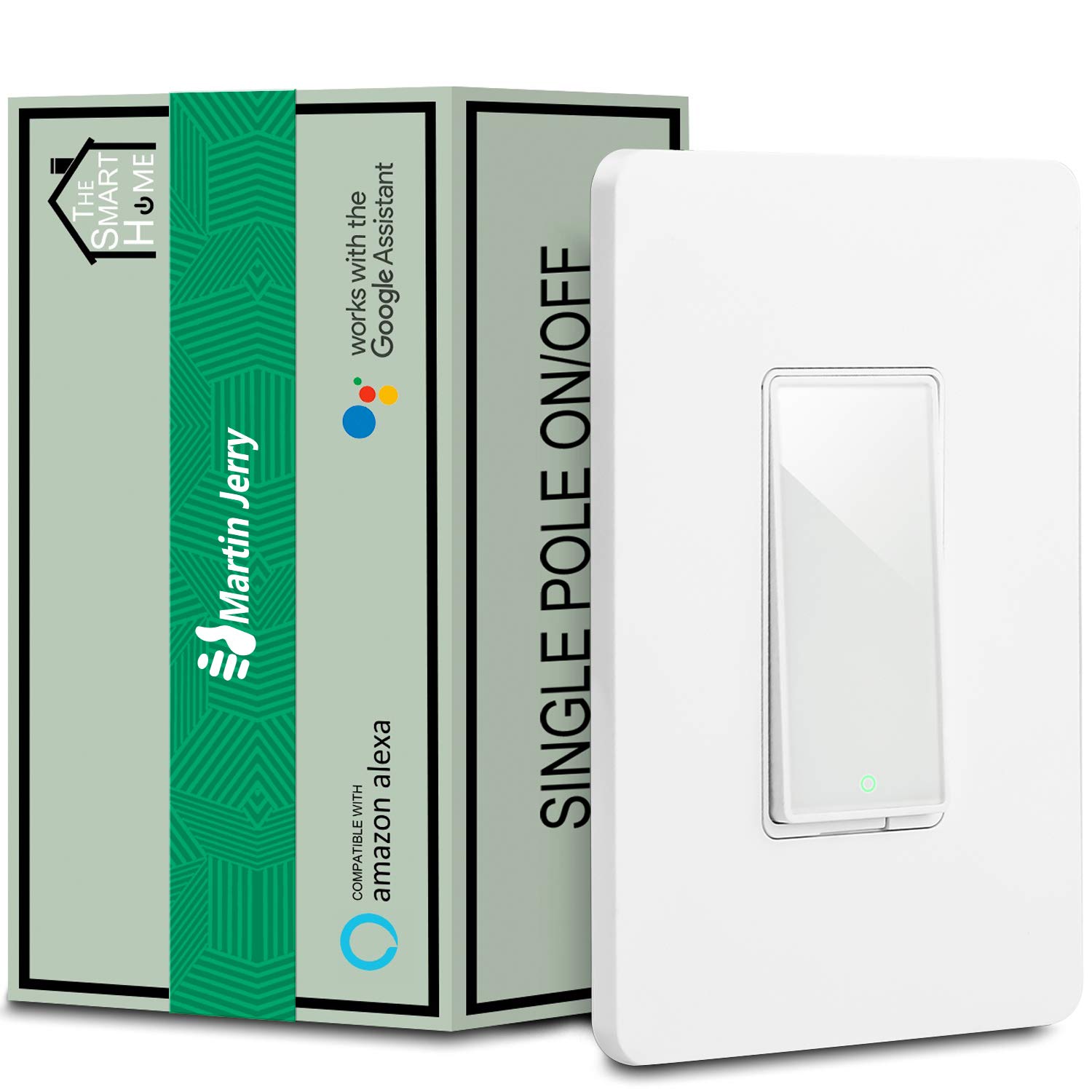 Martin Jerry TASMOTA Smart Switch - ESP8266 2.4GHz WiFi Light Switch for Home Assistant | Smart Home Automation | Perfect for Bedroom, Living Room & Office Lighting Control