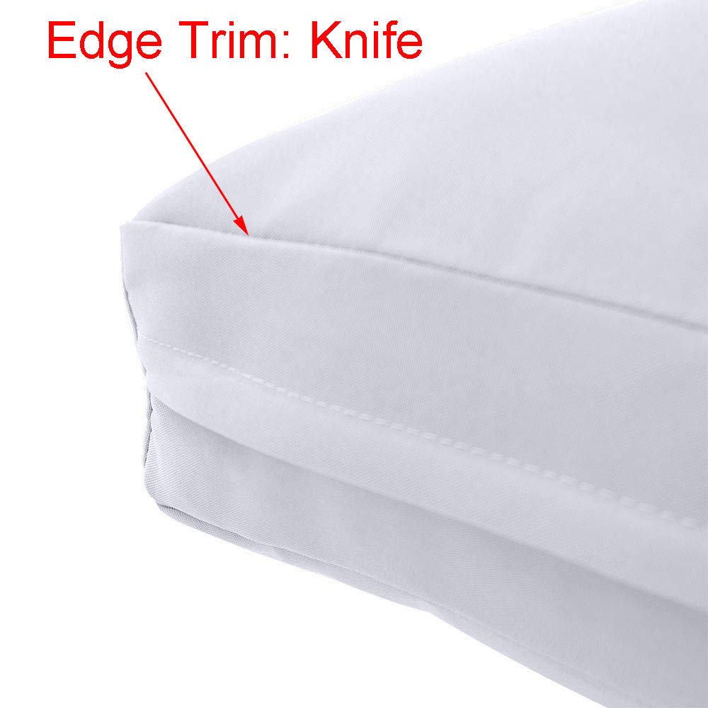 Outdoor Daybed Mattress Cover - Style3 Knife Edge Queen Size Slipcover - Waterproof & UV Resistant for Patio, Poolside, and Garden Use