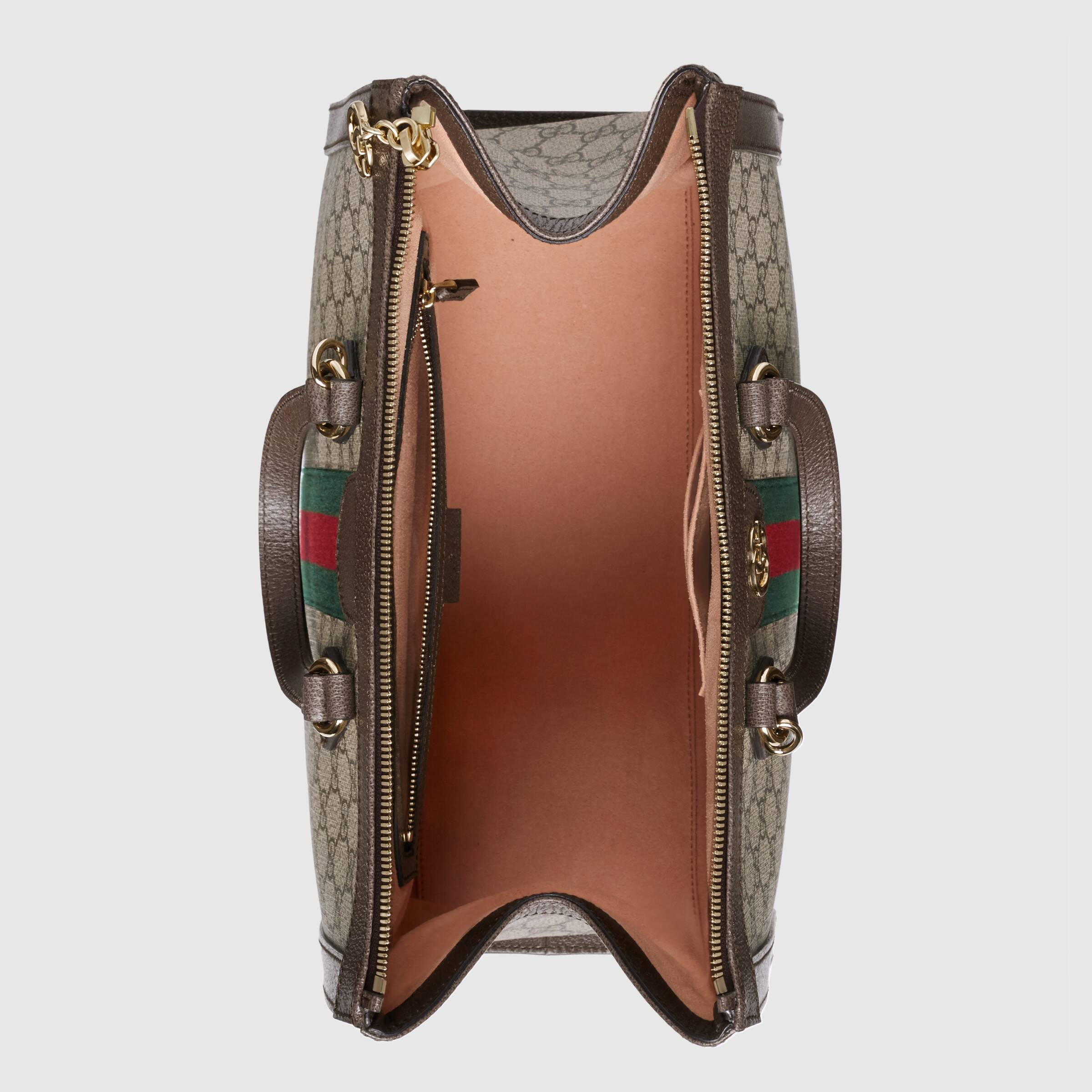 Gucci Ophidia GG Medium Tote Bag for Women - Luxury Designer Handbag with GG Supreme Canvas & Leather Trim - Perfect for Work, Travel & Everyday Use