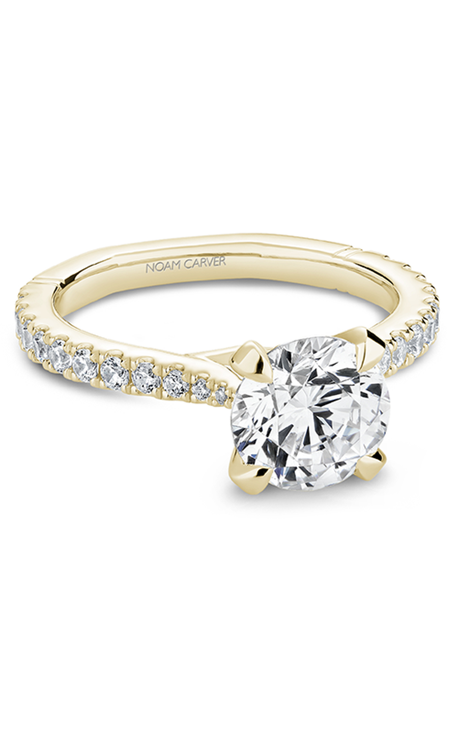 Noam Carver Atelier A032 01YA Diamond Engagement Ring - Elegant Solitaire Wedding Band for Women, Perfect Proposal Gift & Anniversary Jewelry