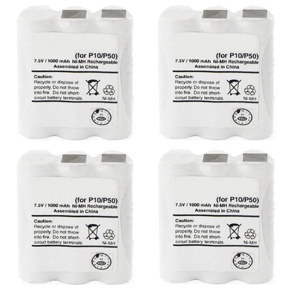 Empire 2-Way Radio Batteries - 4 Pack Ni-MH 7.5V 1000mAh Replacement for Motorola PRO1150 & HNN9044A - Long Lasting Walkie Talkie Batteries for Outdoor Adventures, Construction Sites, and Emergency Preparedness
