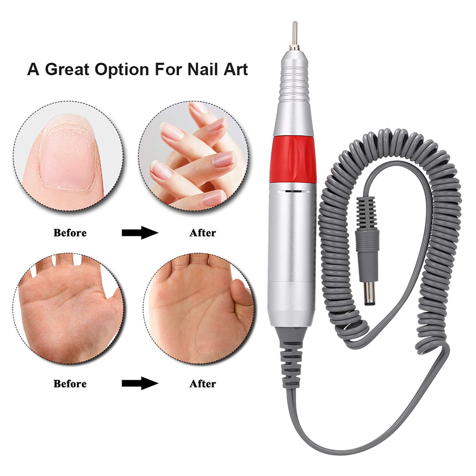 Ubersweet® 30000RPM Professional Electric Nail Drill Pen - Cordless Nail File Handpiece for Manicure & Pedicure - Salon & Home Nail Art Tool - Perfect for Gel Polish Removal & Acrylic Nail Shaping