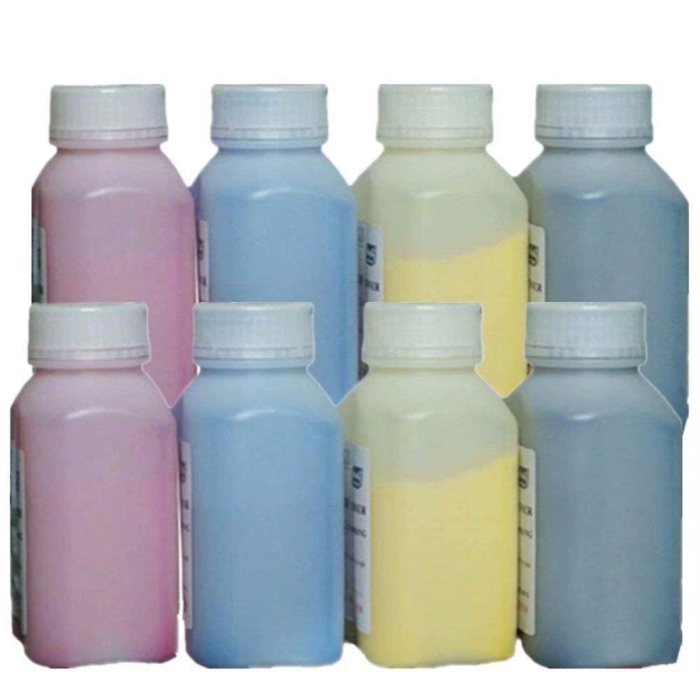 Brother HL-4050CDNLT HL-4070CDW DCP-9040CN DCP-9045CDN Compatible Toner Powder Refill Kit - 40g/Bottle (2 Black, 2 Cyan, 2 Magenta, 2 Yellow) for TN115/135/155/175/195 Series - Ideal for Office Printing & High Volume Document Reproduction