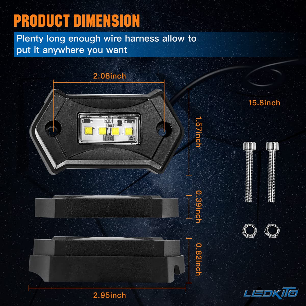 R3 White LED Rock Lights - 20PCS Super Bright Underbody Glow Kit for Trucks, Off-Road RZR, Boats, Cars, SUVs, ATVs & UTVs - Waterproof, Shockproof High Power Lighting for Trail, Rig & Night Driving Adventures