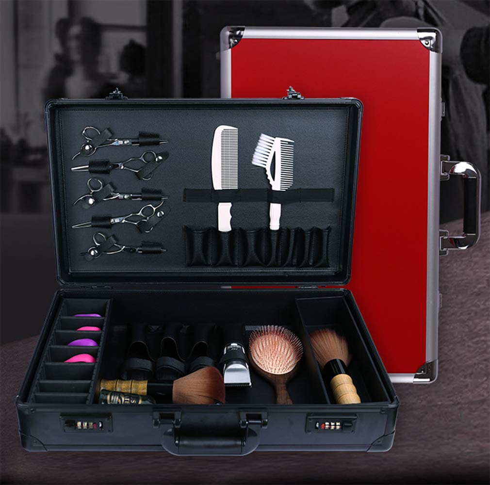 Portable Multifunction Barber Storage Tool Box - Hairdressing Scissors Organizer & Retro Password Suitcase for Professional Stylists | Perfect for Salon, Travel & Home Use