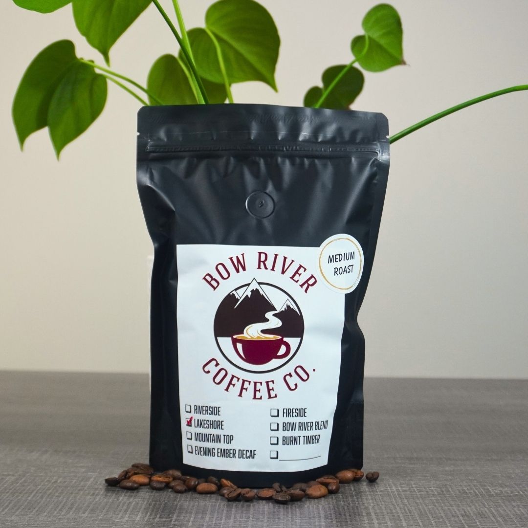 Bow River Coffee Co. Premium Lakeshore Coffee Beans - Medium Roast Arabica Whole Bean Coffee for Drip, French Press & Espresso - Perfect for Home Brewing & Office Use