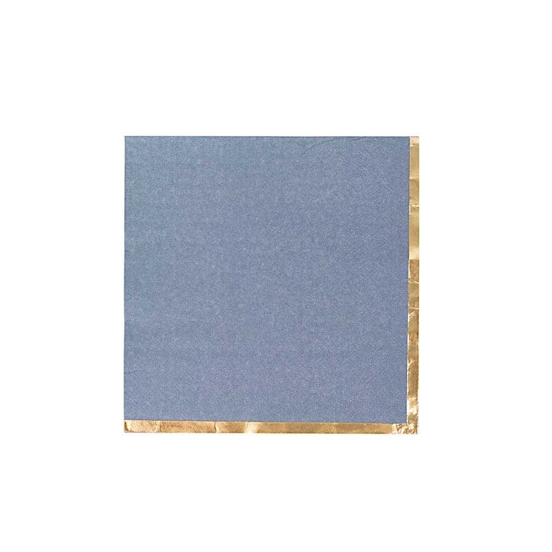 50 Pcs 2-Ply Premium Cocktail Napkins with Elegant Gold Rim - Perfect for Dinner Parties, Weddings & Special Events