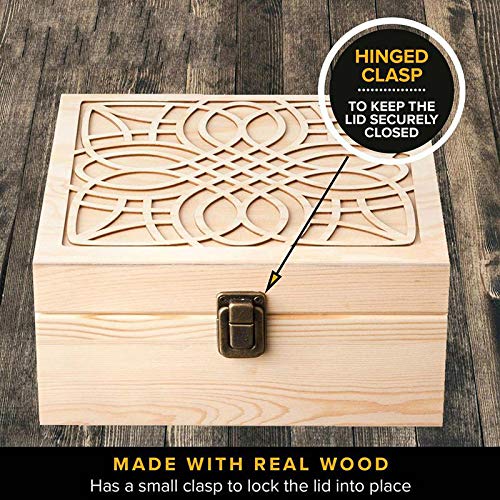36-Slot Wooden Essential Oil Storage Box - Premium Aromatherapy Bottle Organizer & Makeup Case for Home Spa, Bathroom, and Vanity Organization